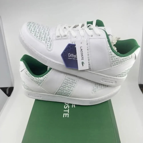 NEW Lacoste Thrill 120 2 US SMA Leather Sneakers 7-39SMA0050042 White Mens 13 - Picture 3 of 9
